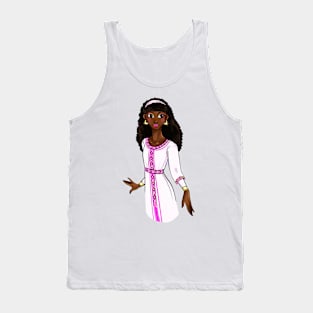 Black is Beautiful - Ethiopia African Melanin Girl in traditional outfit Tank Top